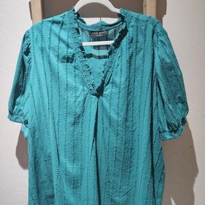 Lane Bryant Green Cotton Blouse